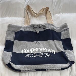 Cooperstown New York Striped Sweatshirt Bag